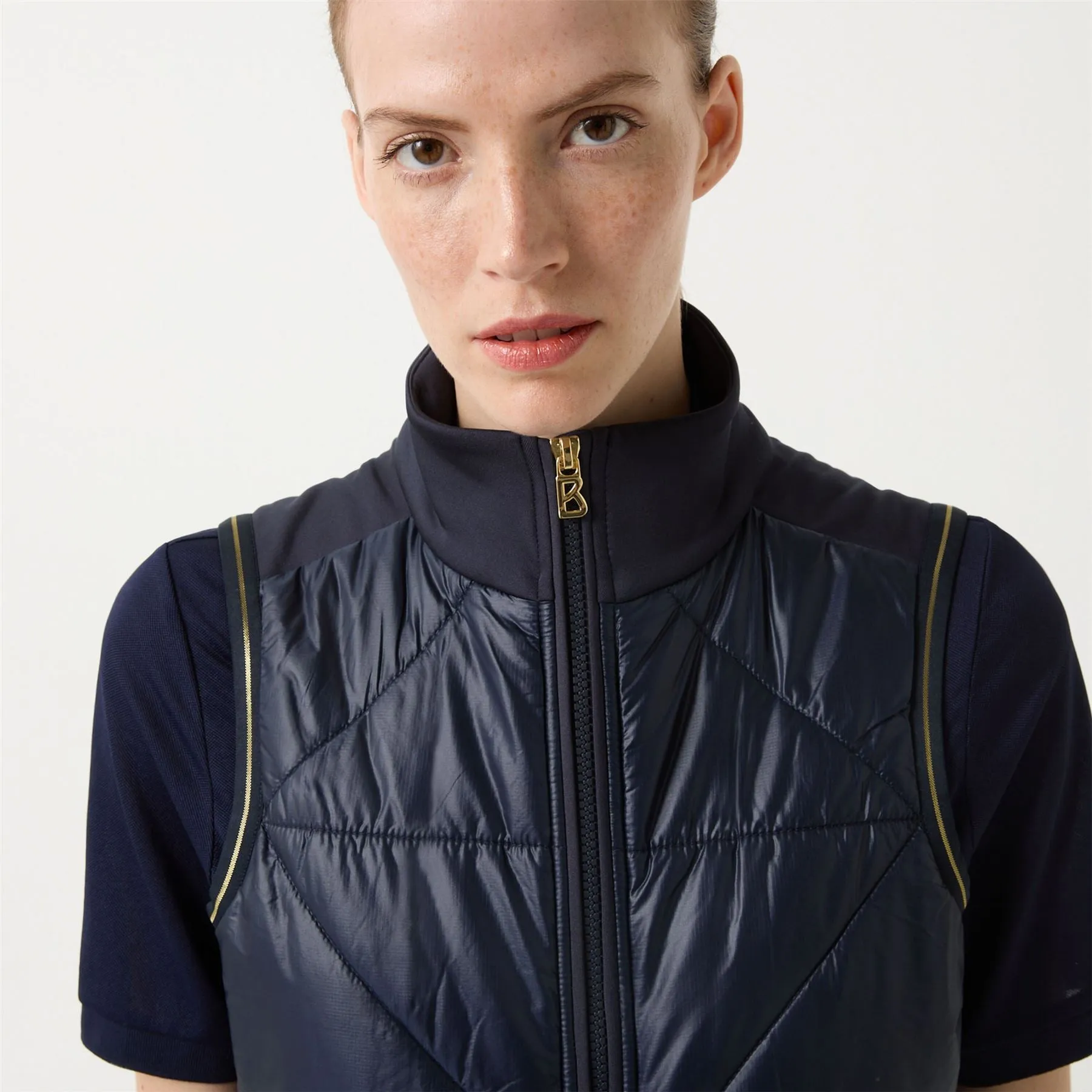 Womens Venya Powerstretch Hybrid Vest Navy - AW24