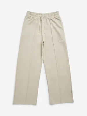 Y&F Kids Beige Mid-Rise Track Pants